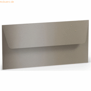 50 x Paperado Briefumschlag DL Nassklebung taupe metallic