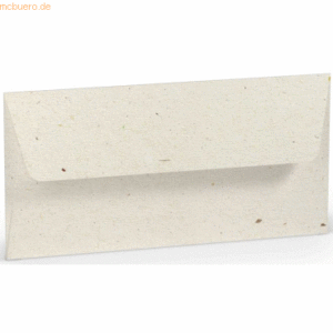50 x Paperado Briefumschlag DL Nassklebung Seidenfutter Terra Vanilla