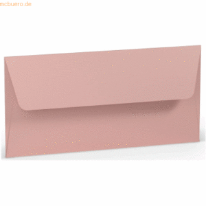 50 x Paperado Briefumschlag DL Nassklebung Seidenfutter Rose