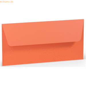 50 x Paperado Briefumschlag DL Nassklebung Seidenfutter Coral