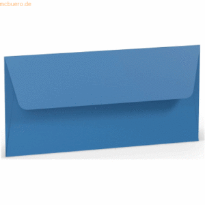 50 x Paperado Briefumschlag DL Nassklebung Seidenfutter Stahlblau