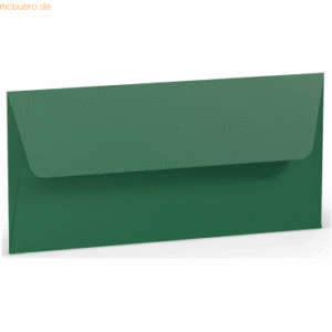 50 x Paperado Briefumschlag DL Nassklebung Seidenfutter Tannengrün