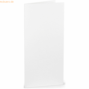 50 x Paperado Doppelkarte DL hoch Weiß