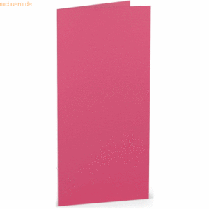 50 x Paperado Doppelkarte DL hoch Fuchsia