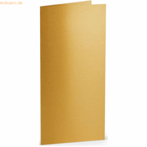 50 x Paperado Doppelkarte DL hoch Gold