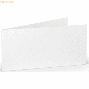 50 x Paperado Doppelkarte DL quer Weiß