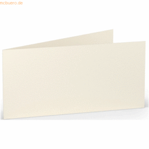 50 x Paperado Doppelkarte DL quer Ivory