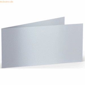 50 x Paperado Doppelkarte DL quer Marble white