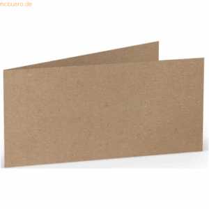 50 x Paperado Doppelkarte DL quer Kraft