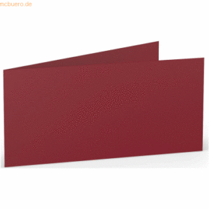 50 x Paperado Doppelkarte DL quer Rosso