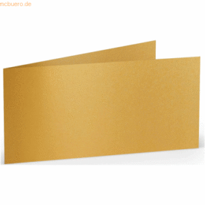 50 x Paperado Doppelkarte DL quer Gold