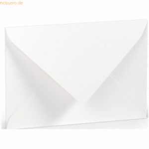 50 x Paperado Briefumschlag C6 Nassklebung Seidenfutter Weiß
