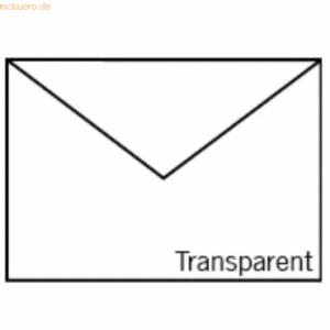 50 x Paperado Briefumschlag C6 Nassklebung Transparent Hochweiß