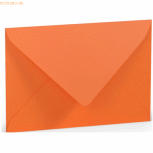 50 x Paperado Briefumschlag C6 Nassklebung Seidenfutter Orange