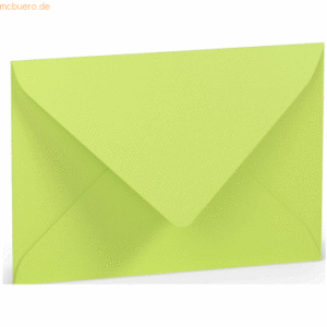 50 x Paperado Briefumschlag C6 Nassklebung Seidenfutter Maigrün