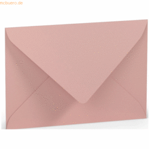 50 x Paperado Briefumschlag C6 Nassklebung Seidenfutter Rose