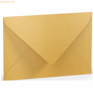 50 x Paperado Briefumschlag C6 Nassklebung Gold