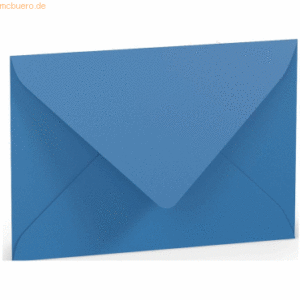 50 x Paperado Briefumschlag C6 Nassklebung Seidenfutter Stahlblau