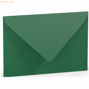 50 x Paperado Briefumschlag C6 Nassklebung Seidenfutter Tannengrün
