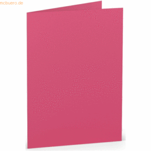 50 x Paperado Doppelkarte A6 hoch Fuchsia