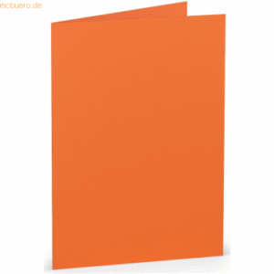 50 x Paperado Doppelkarte A6 hoch Orange