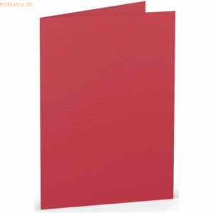 50 x Paperado Doppelkarte A6 hoch Rot