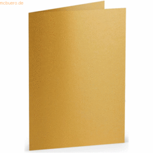 50 x Paperado Doppelkarte A6 hoch Gold