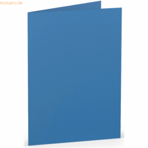 50 x Paperado Doppelkarte A6 hoch Stahlblau