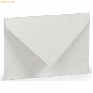 50 x Paperado Briefumschlag C7 Nassklebung Seidenfutter Eisgrau