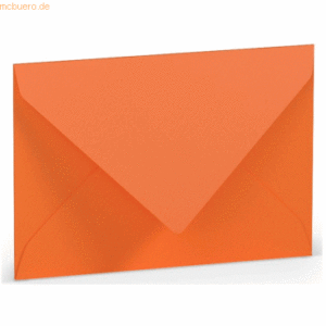 50 x Paperado Briefumschlag C7 Nassklebung Seidenfutter Orange