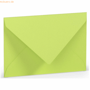 50 x Paperado Briefumschlag C7 Nassklebung Seidenfutter Maigrün