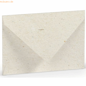 50 x Paperado Briefumschlag C7 Nassklebung Seidenfutter Terra Vanilla