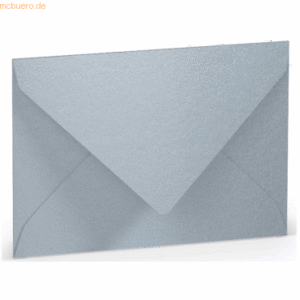 50 x Paperado Briefumschlag C7 Nassklebung Silber