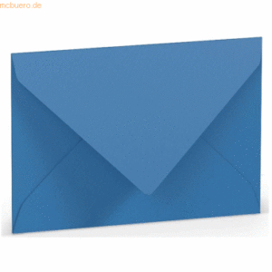 50 x Paperado Briefumschlag C7 Nassklebung Seidenfutter Stahlblau