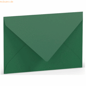 50 x Paperado Briefumschlag C7 Nassklebung Seidenfutter Tannengrün