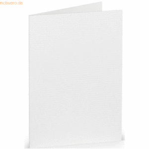 50 x Paperado Doppelkarte A7 hoch Weiß