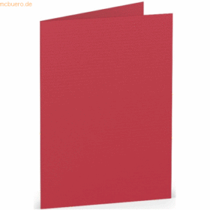 50 x Paperado Doppelkarte A7 hoch Rot