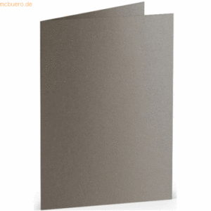 50 x Paperado Doppelkarte A7 hoch taupe metallic