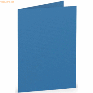 50 x Paperado Doppelkarte A7 hoch Stahlblau