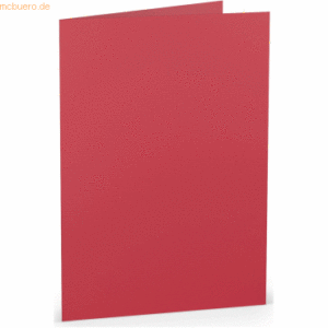 50 x Paperado Doppelkarte A5 hoch Rot