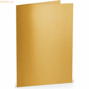 50 x Paperado Doppelkarte A5 hoch Gold