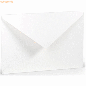 50 x Paperado Briefumschlag C5 Nassklebung Seidenfutter Weiß