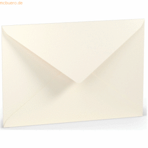 50 x Paperado Briefumschlag C5 Nassklebung Seidenfutter Ivory