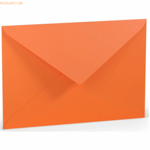 50 x Paperado Briefumschlag C5 Nassklebung Seidenfutter Orange