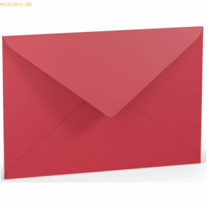 50 x Paperado Briefumschlag C5 Nassklebung Seidenfutter Rot