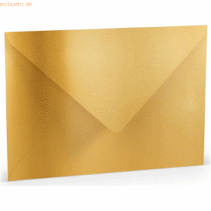 25 x Paperado Briefumschlag C4 Nassklebung Gold