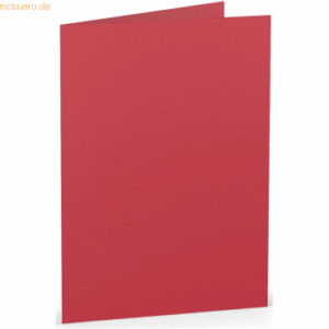 50 x Paperado Doppelkarte B6 hoch Rot