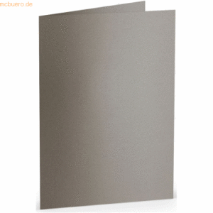 50 x Paperado Doppelkarte B6 hoch taupe metallic