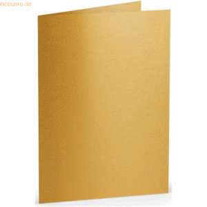 50 x Paperado Doppelkarte B6 hoch Gold