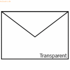 50 x Paperado Briefumschlag Fine Paper B6 Nassklebung Transparent Hoch